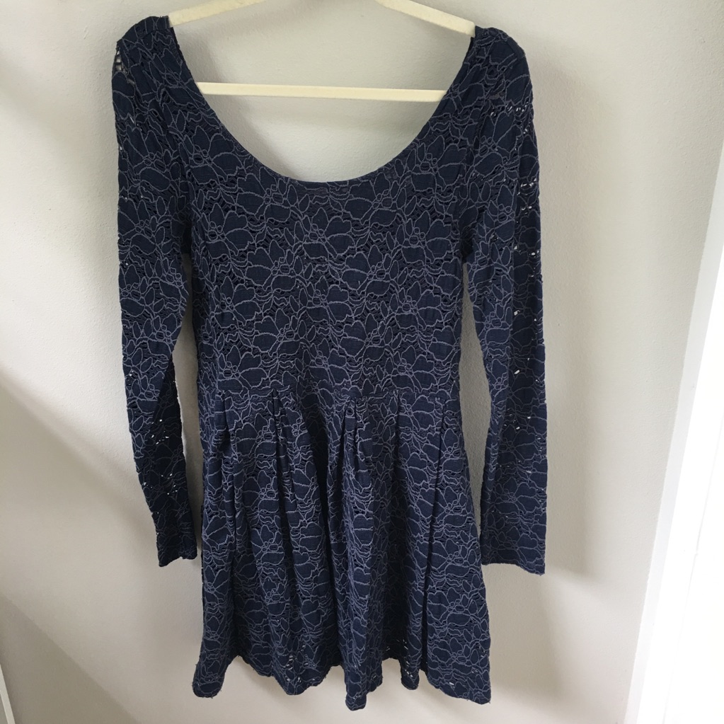 Free People Scoop Back Lace Skater Dress